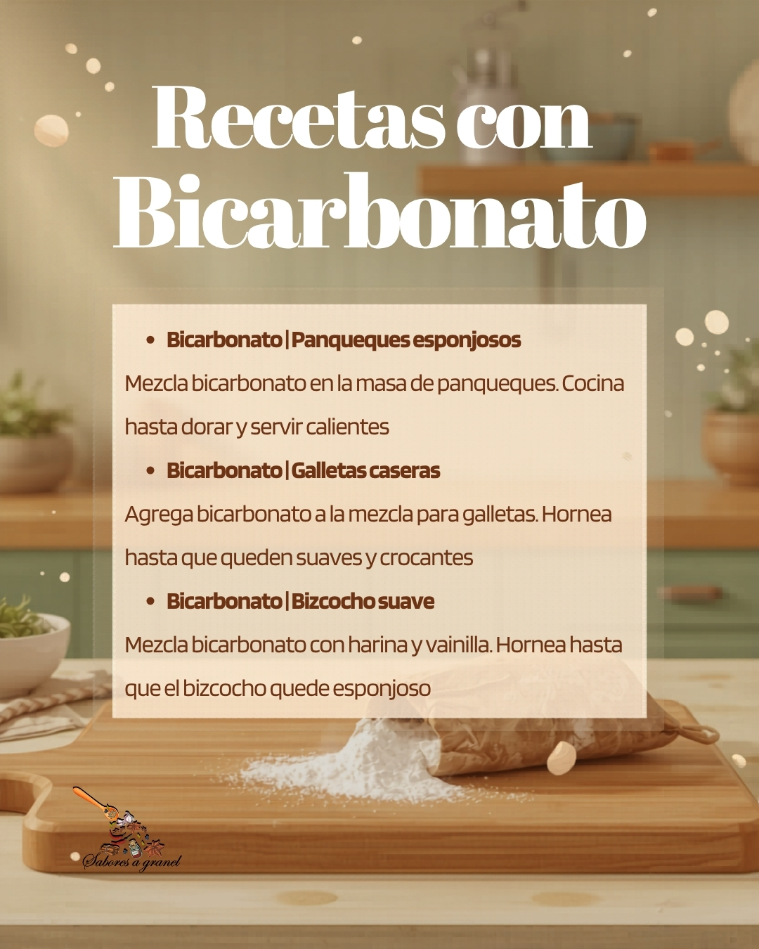 Recetas con Bicarbonato: panqueques, galletas y bizcocho esponjoso